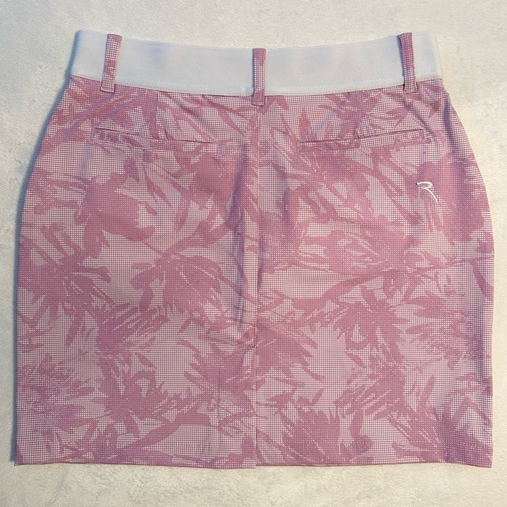 Chervo Aurore Golf Mini Skirt XXS 2 Pink & White Skort Floral Tropical Pockets - Picture 3 of 14